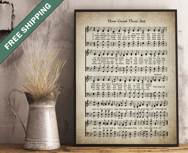 How Great Thou Art Wall Art #HYMN-P-034