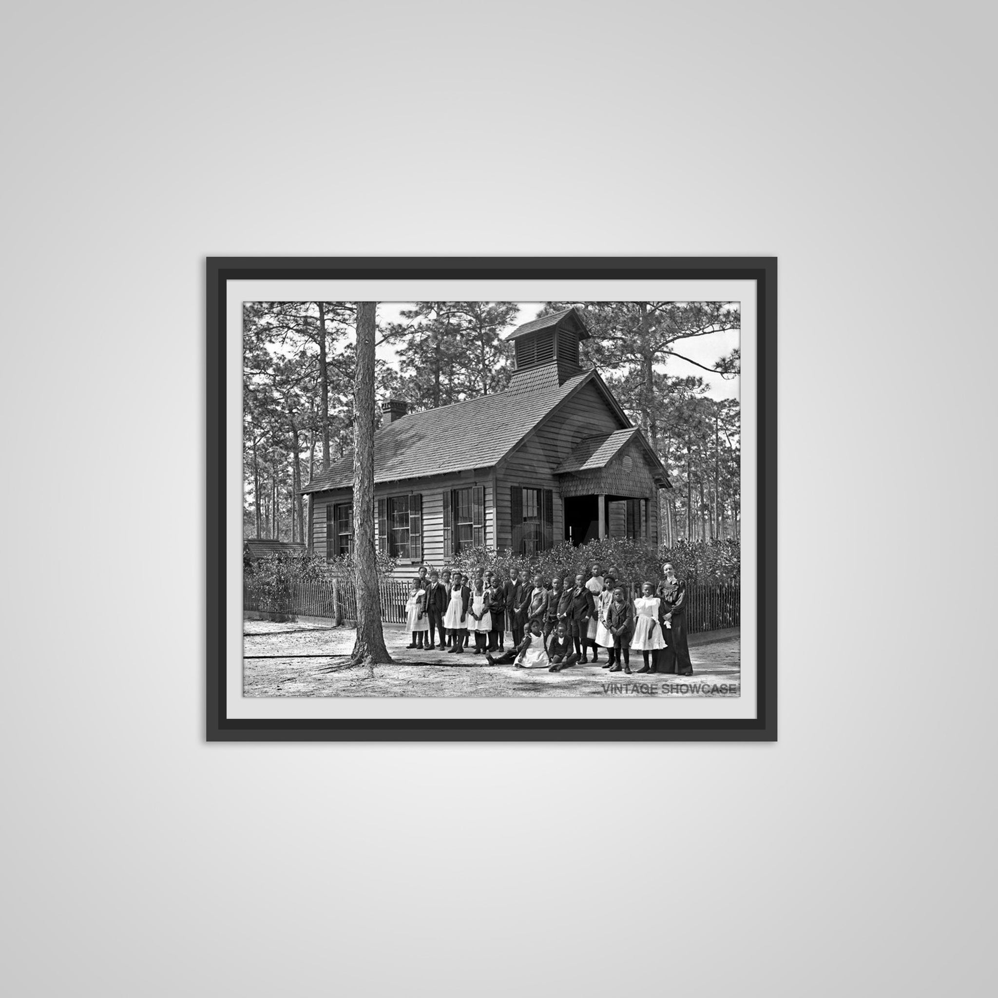 Vintage African American School Children - Black kids - Schoolhouse - Civil Rights - Negro Old Photo Reprint - South Caroline School house