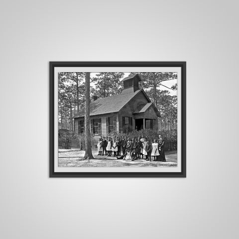 Vintage African American School Children - Black kids - Schoolhouse - Civil Rights - Negro Old Photo Reprint - South Caroline School house