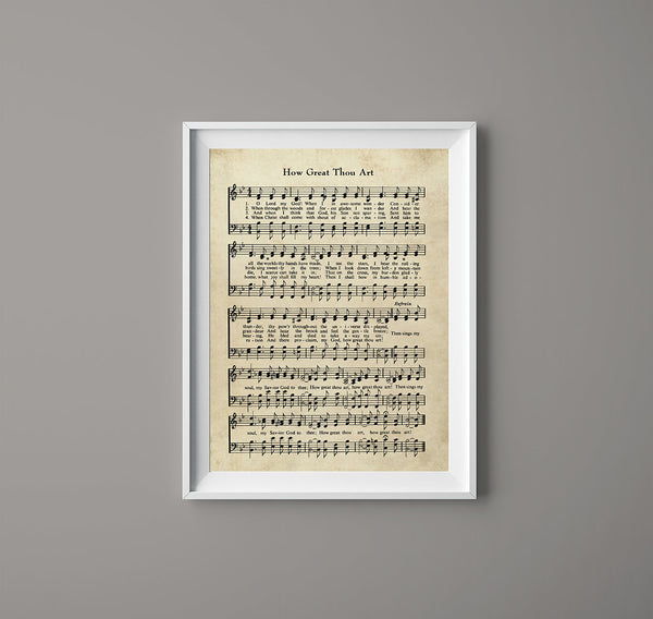 How Great Thou Art Wall Art #HYMN-P-034